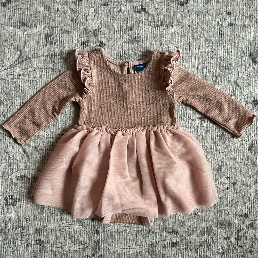 Blush Pink Baby Girl Sparkle Dress 0-3M